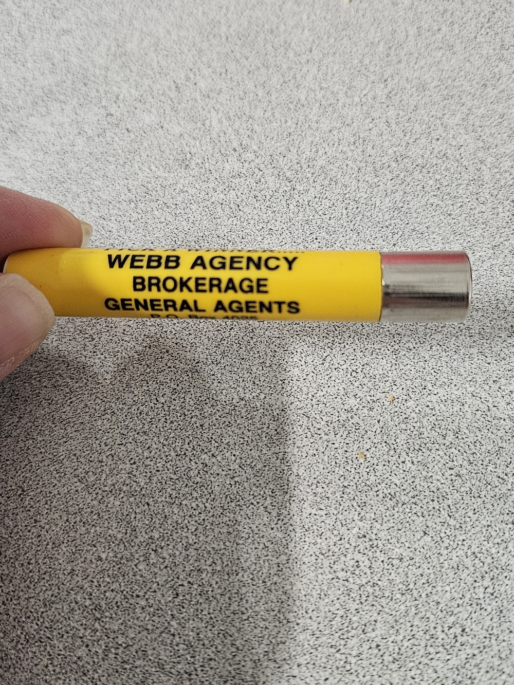 Promotional Yellow Webb Agency Brokerage Toothpick Holder (II-10)